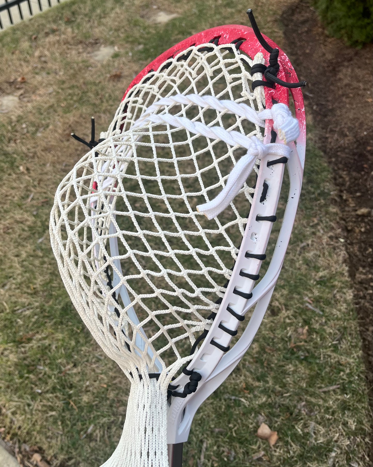 Warrior Nemesis 3 Strung Lacrosse Head With Red Fade