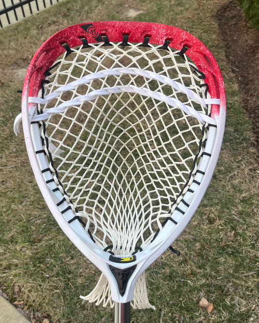 Warrior Nemesis 3 Strung Lacrosse Head With Red Fade